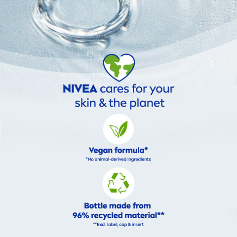 NIVEA Double Effect Waterproof Eye Make-Up Remover (125ml), Daily Use Face Cleanser for Make-Up and Mascara with Cornflower Extract and Biotin