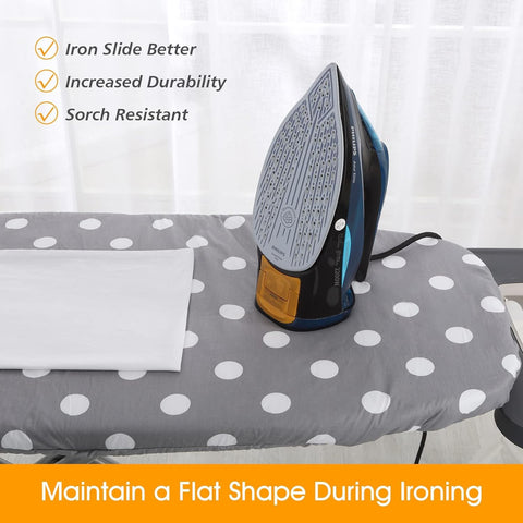 SHERWOOD Ironing Board Cover, 100% Cotton Cover with Thick Felt (Bubble, 124 x 38cm)