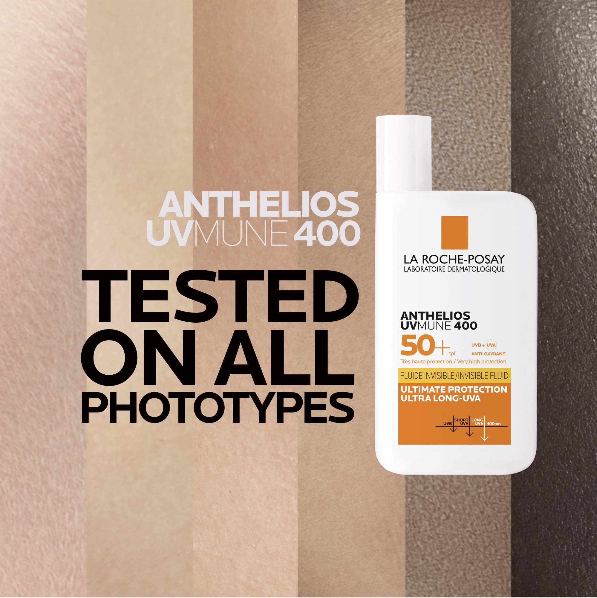 La Roche-Posay Anthelios UVMune 400 Ultra-Light Invisible Fluid, Non-Perfumed Sun screen for Sensitive Skin SPF50+ 50ml