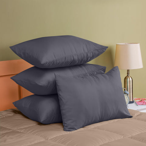 Utopia Bedding - Pillow Cases 4 Pack - Standard Size 50x75 cm - 100% Brushed Microfiber Pillowcases with Envelope Closure - Wrinkle, Fade, Stain Resistant Pillow Cases - Grey