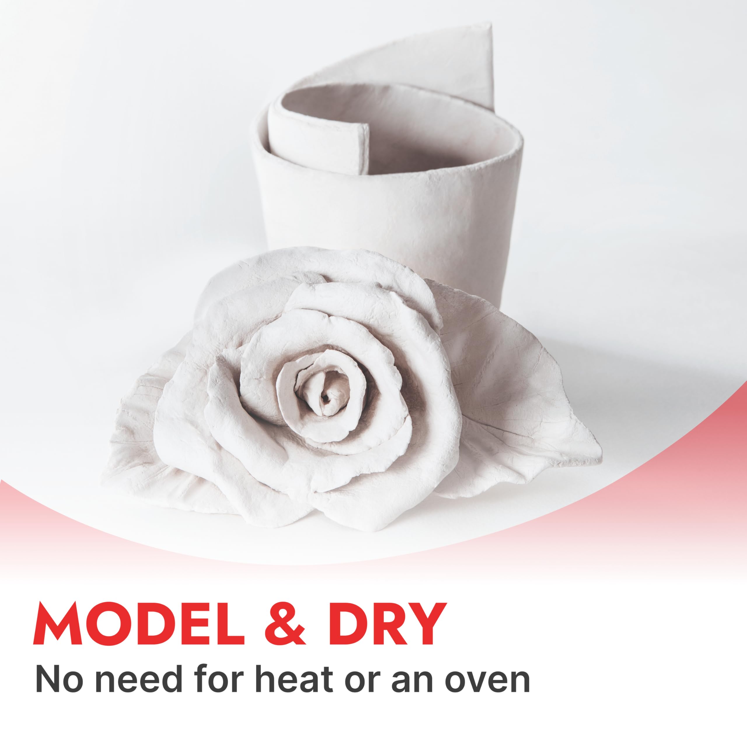 DAS White 1 kg Air Hardening Modelling Clay, Non Bake, Ready To Use, Suitable for All Ages, Ideal for Professionals & Hobbyists