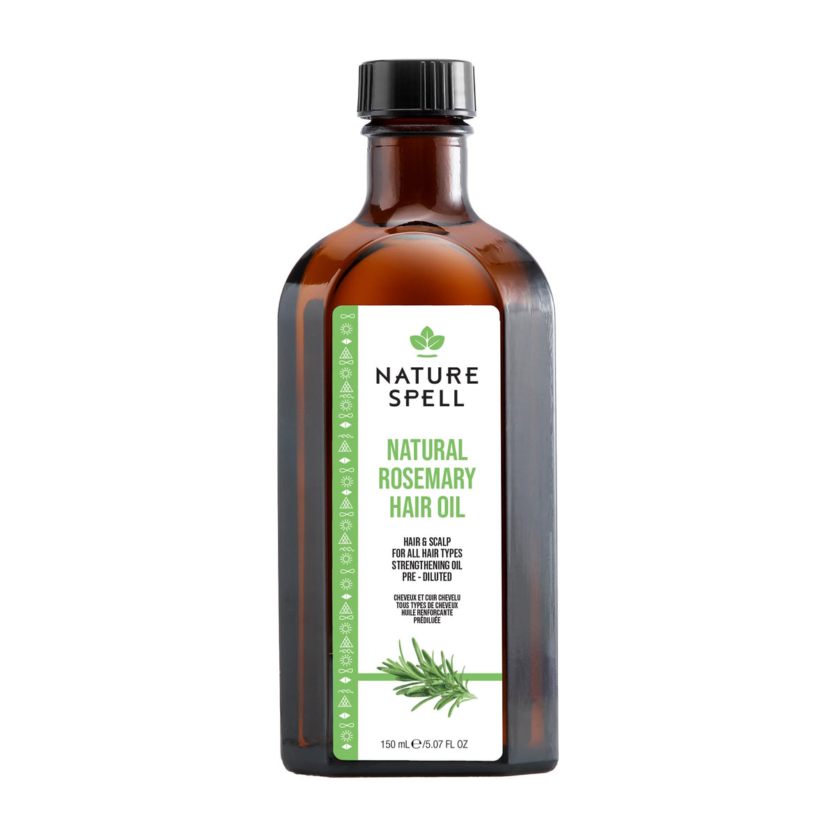 Nature Spell Rosemary Oil For Hair Growth, Pre-Diluted Hair & Scalp Oil Nourishes Dry, Damaged Hair, For Women & Men,150 ml