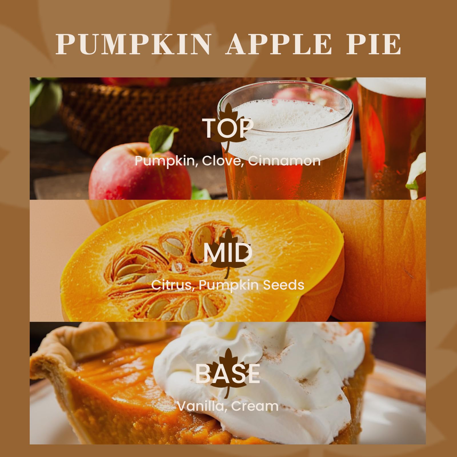 M&SENSE Halloween Pumpkin-Shaped Scented Candles 410g Autumn Pumpkin Spice Candle Pumpkin Apple Pie 85Hours Long Burning Natural Soy Candle for Gift Thanksgiving Halloween Party