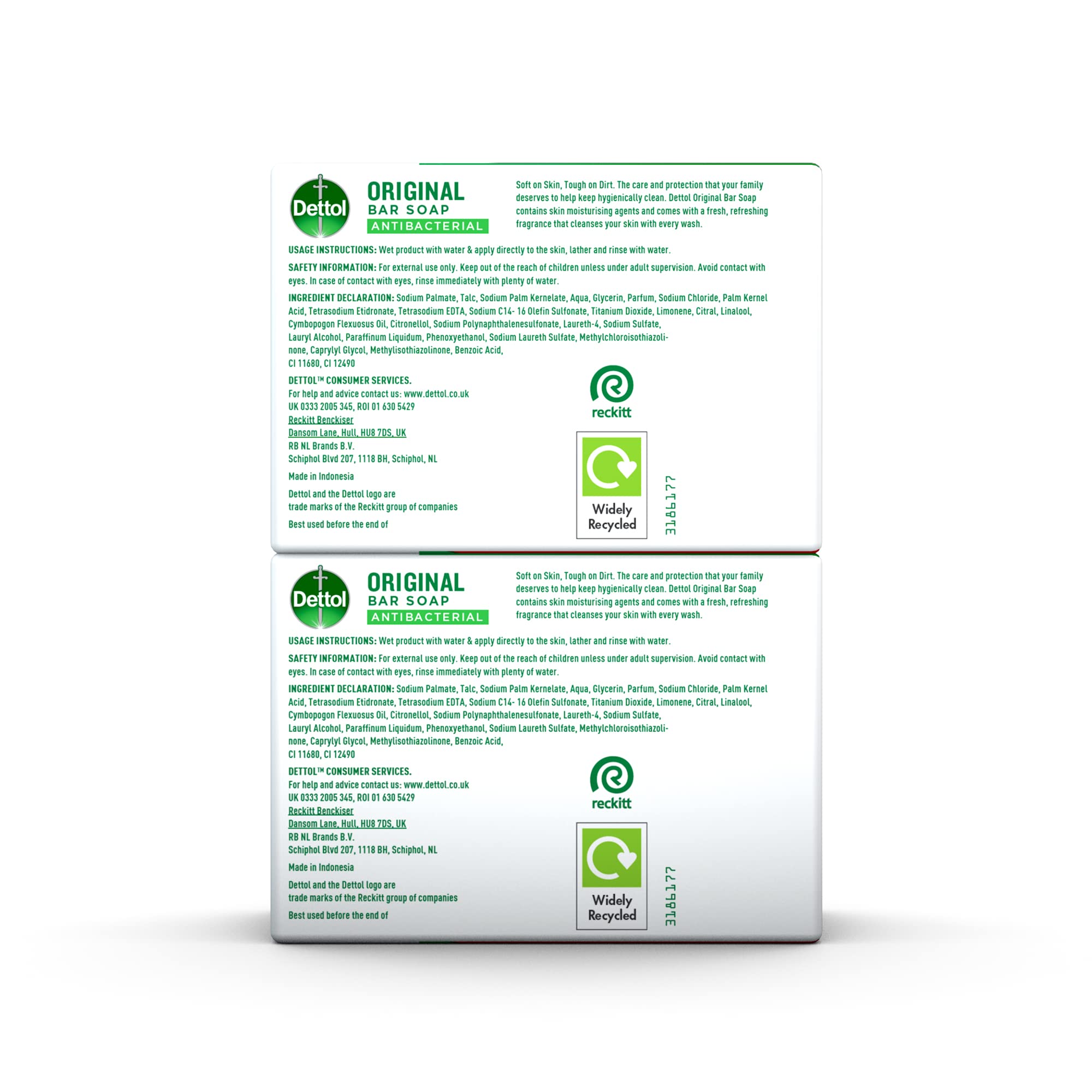 Dettol Antibacterial Soap Bar Multipack, 2 X 100g, Total 200g, Body Cleanser, Disinfectant, Kills 99.99% Of Germs, Effective Wash, Hygiene Essential