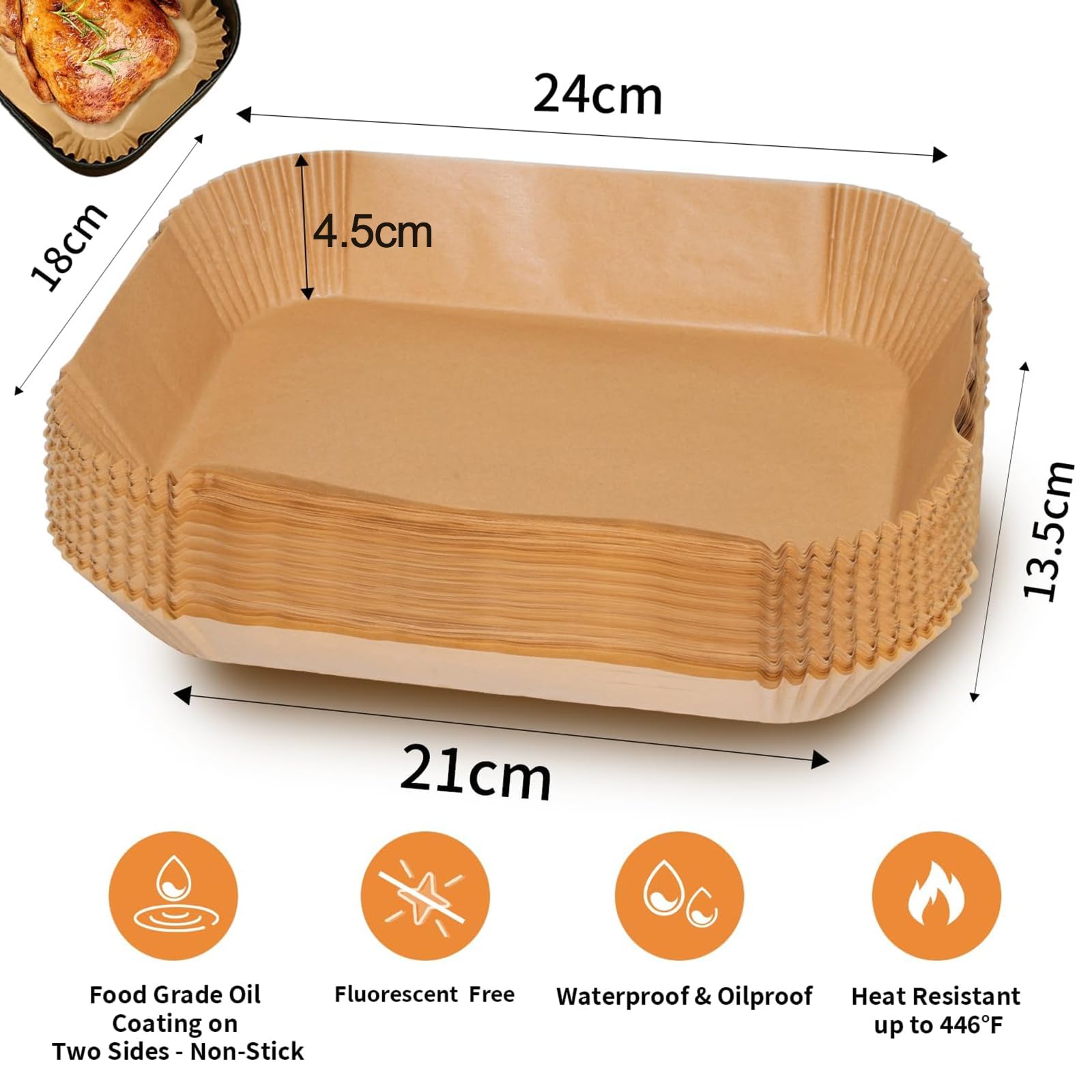 150PC Air Fryer Liners, Ninja Air Fryer Paper Liners Disposable, Ninja Dual Air Fryer Accessories for Ninja AF300UK AF400UK, Salter, Tower and Other Dual Zone Air Fryer