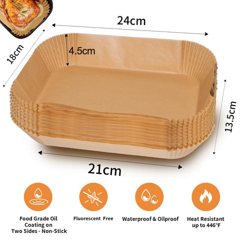 150PC Air Fryer Liners, Ninja Air Fryer Paper Liners Disposable, Ninja Dual Air Fryer Accessories for Ninja AF300UK AF400UK, Salter, Tower and Other Dual Zone Air Fryer
