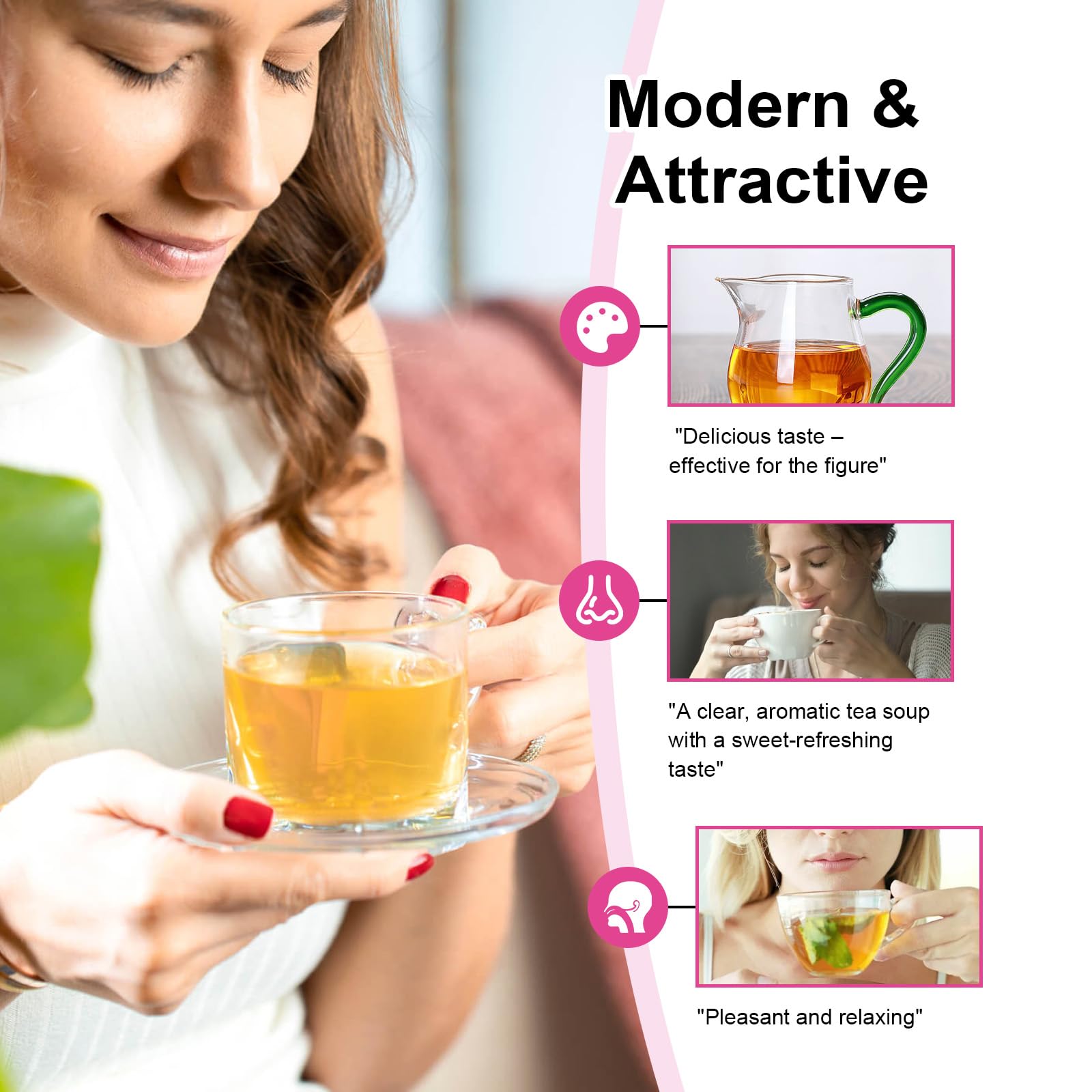 Detox Tea - 28 Days Herbal Tea | Natural Wellness Tea with Green Tea & Dandelion | Gentle Cleanse & Metabolism&Healthy Weight Support | Vegan, Caffeine-Free, Peach Flavour