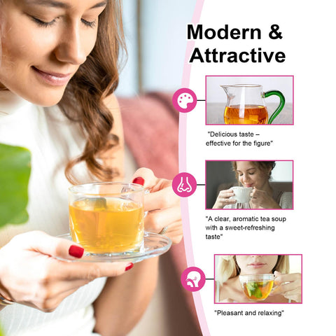 Detox Tea - 28 Days Herbal Tea | Natural Wellness Tea with Green Tea & Dandelion | Gentle Cleanse & Metabolism&Healthy Weight Support | Vegan, Caffeine-Free, Peach Flavour