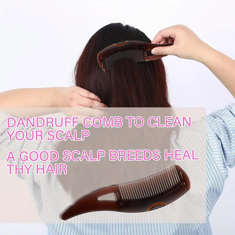 Dandruff Comb for Men and Women – Removes Dandruff, Dirt, and Oil | Scalp Massage Comb with Hollow Design for Healthy Hair (Dark Brown)