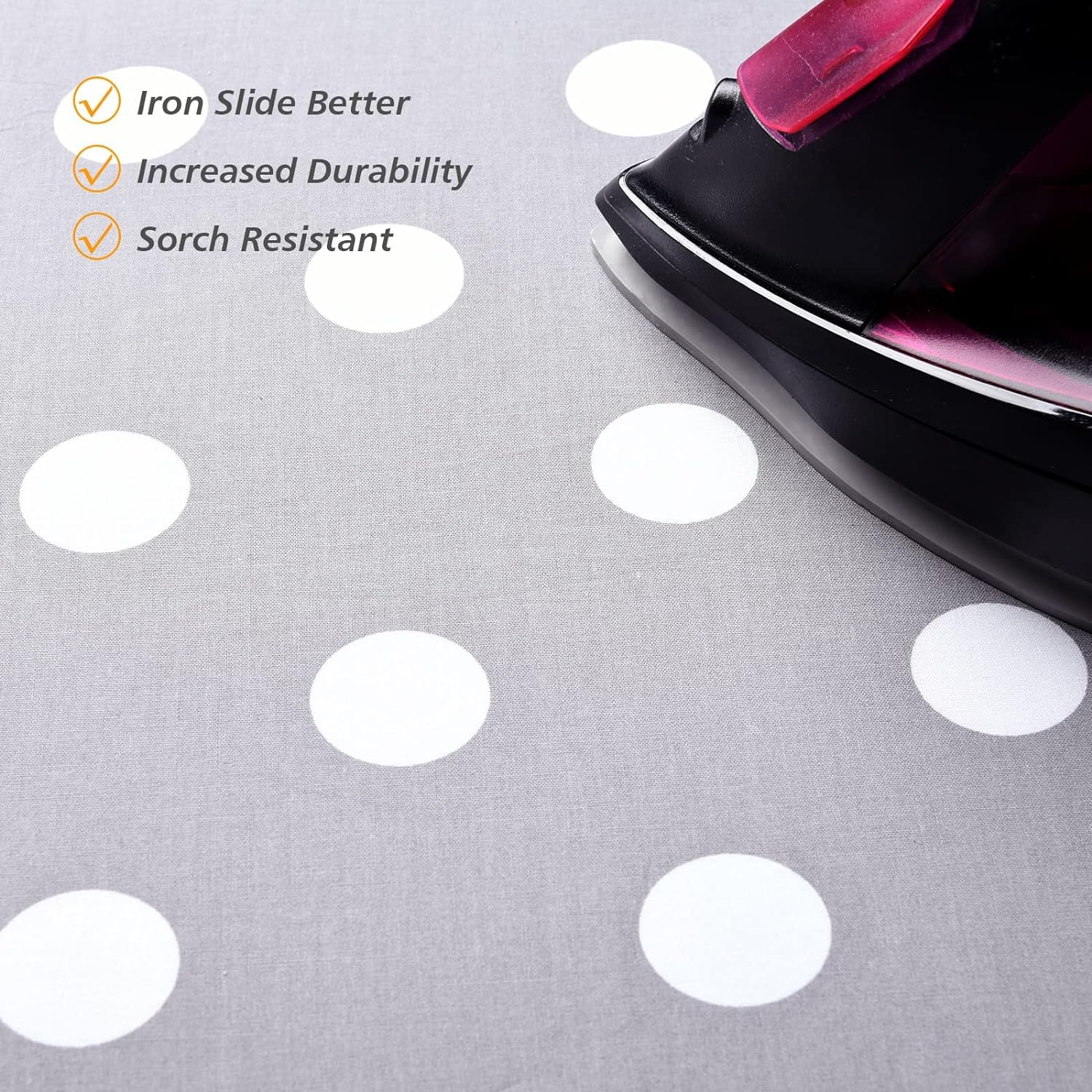 SHERWOOD Ironing Board Cover, 100% Cotton Cover with Thick Felt (Bubble, 124 x 38cm)