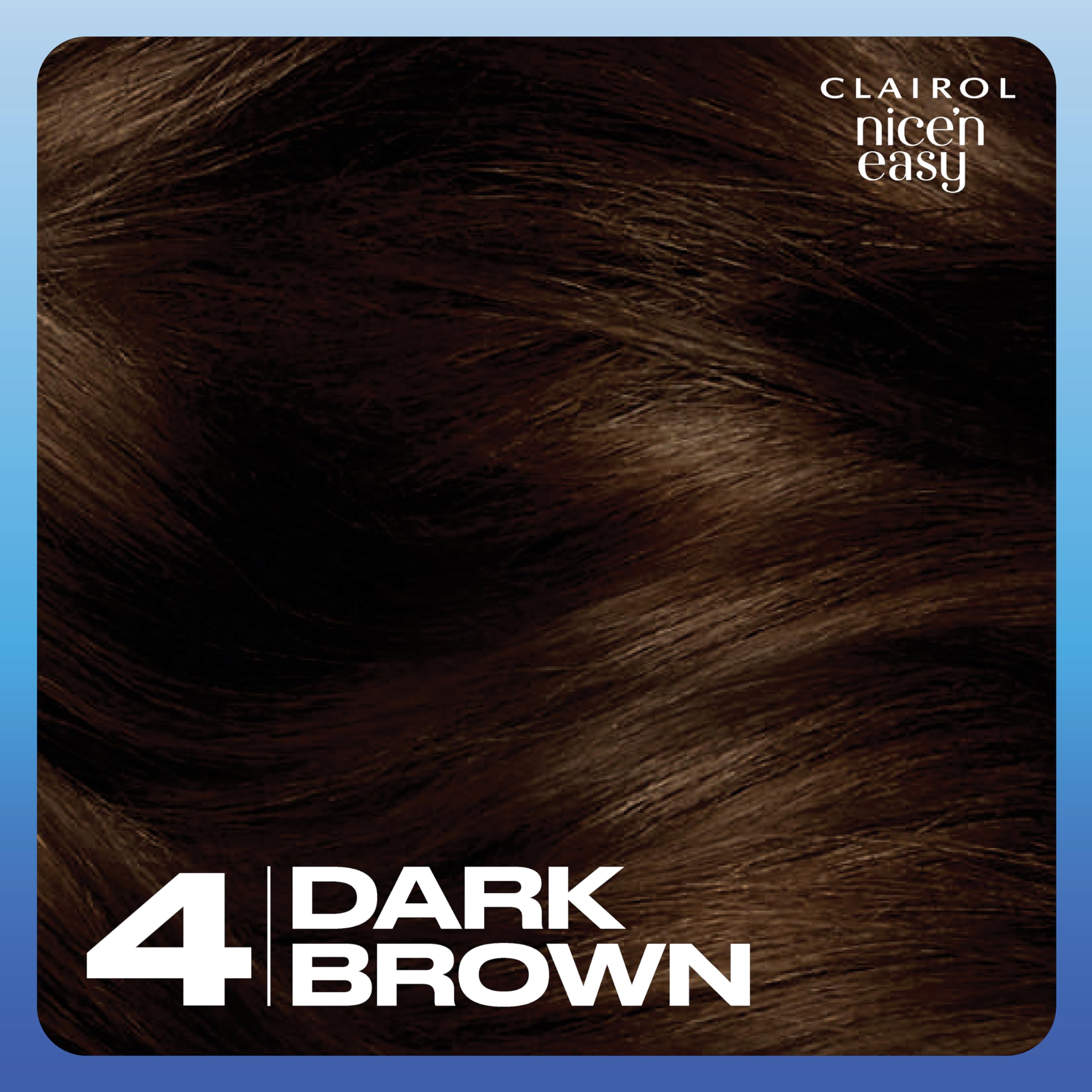 Clairol Nice'n Easy Crème Permanent Hair Dye, 4 Dark Brown, 230g