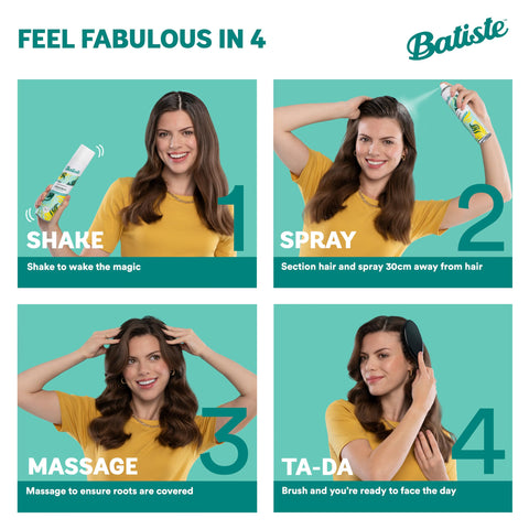 Batiste Dry Shampoo in Blush 200ml, Floral & Flirty Fragrance, No Rinse Spray to Refresh Hair in Between Washes (Packing May Vary)