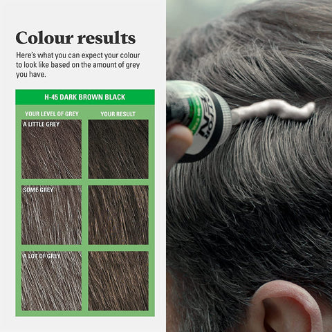 Just for men Original Formula Dark Brown Black Hair Dye, Restores Original Colour for a Natural Look � H45