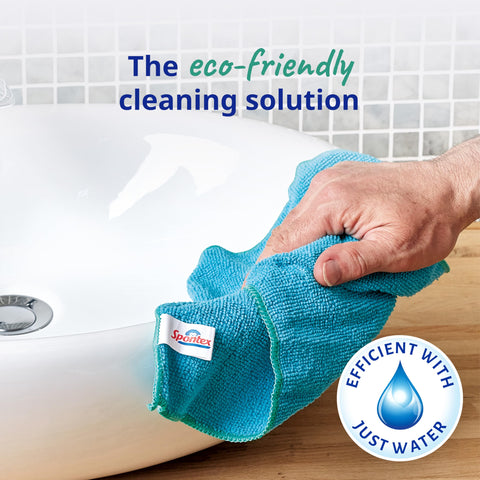 Spontex Microfibre Cloths for Cleaning | 4 Microfibre Collection Cleaning Cloths | For Use as Dusters, Dish Cloths & Kitchen Towels | 30 x 30cm | Assorted Colours | 4 Count