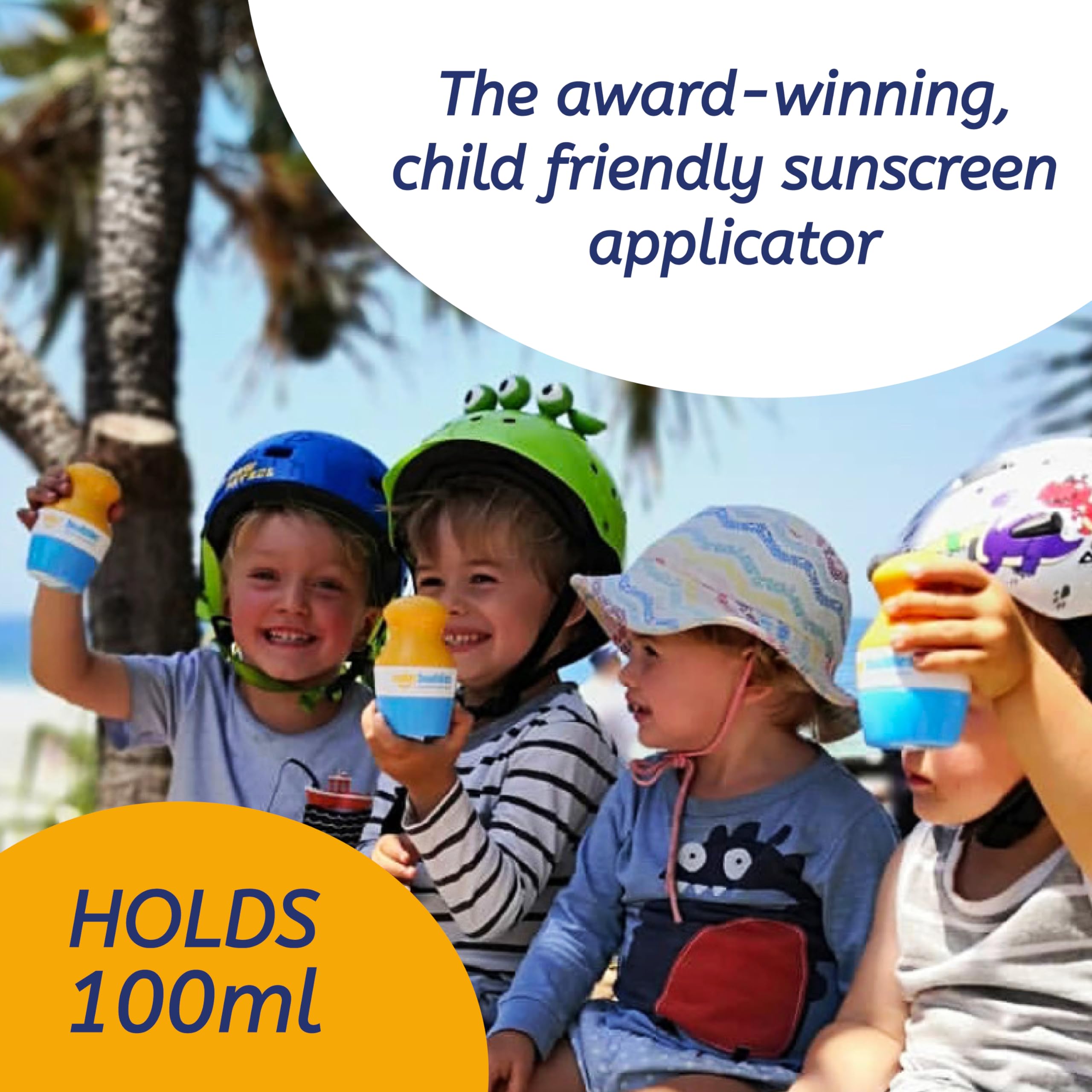 Solar Buddies Sunscreen Applicator - Blue & Green Duo - BPA-Free Refillable Roll on Sponge Sunscreen,Suncream & Lotion Applicator For Kids,Adults & Families-Holds 3.4fl oz, Perfect Size for Travel