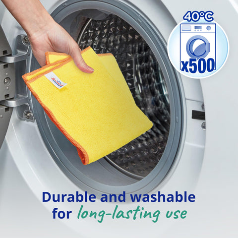 Spontex Microfibre Cloths for Cleaning | 4 Microfibre Collection Cleaning Cloths | For Use as Dusters, Dish Cloths & Kitchen Towels | 30 x 30cm | Assorted Colours | 4 Count