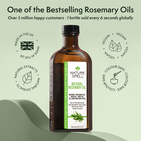 Nature Spell Rosemary Oil For Hair Growth, Pre-Diluted Hair & Scalp Oil Nourishes Dry, Damaged Hair, For Women & Men,150 ml