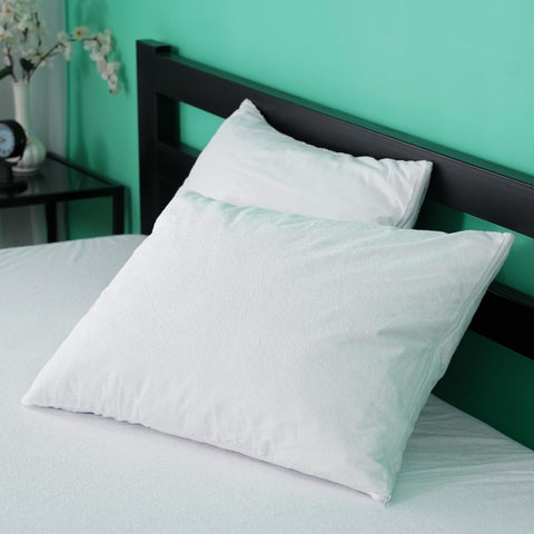 IMFAA 100% Waterproof Mattress Protector-Extra Deep 40 Cm Stretch Skirt Terry Towel Double Bed Mattress Protector – Washable, Anti Allergy and Breathable Fitted Mattress Cover. (Double(137x190+40)Cm)