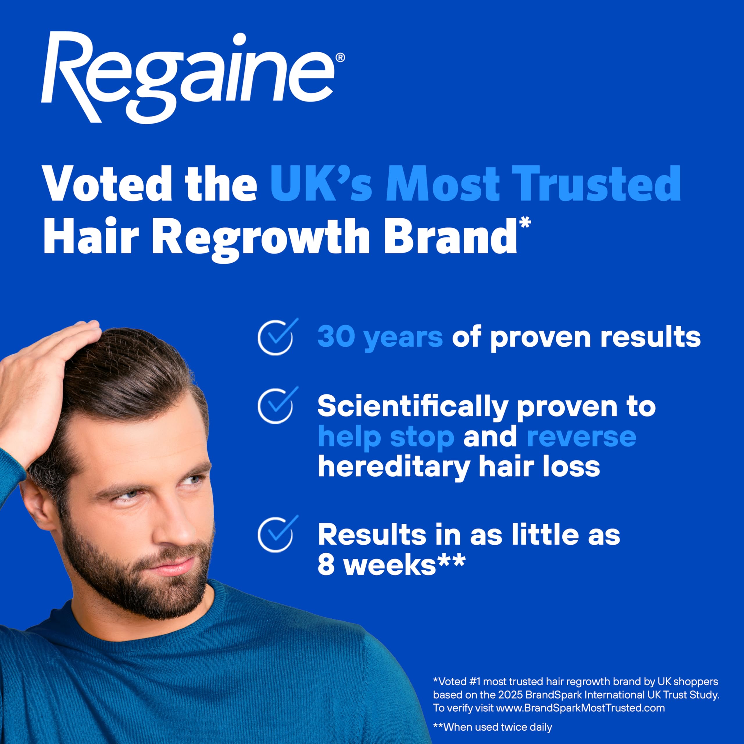 Regaine For Men Extra Strength Foam - Scientifically Proven To Help Stop Hereditary Hair Loss - Minoxidil Foam for Hair Regrowth - (3 x 73ml), Packaging May Vary
