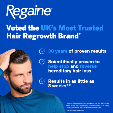 Regaine For Men Extra Strength Foam - Scientifically Proven To Help Stop Hereditary Hair Loss - Minoxidil Foam for Hair Regrowth - (3 x 73ml), Packaging May Vary