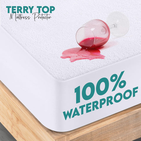 Utopia Bedding Waterproof Mattress Protector Single Bed 90 x 190 cm, Fits Up to 40 cm Deep Mattresses, Premium Terry Single Mattress Protector, All Around Elastic, Single Mattress Cover