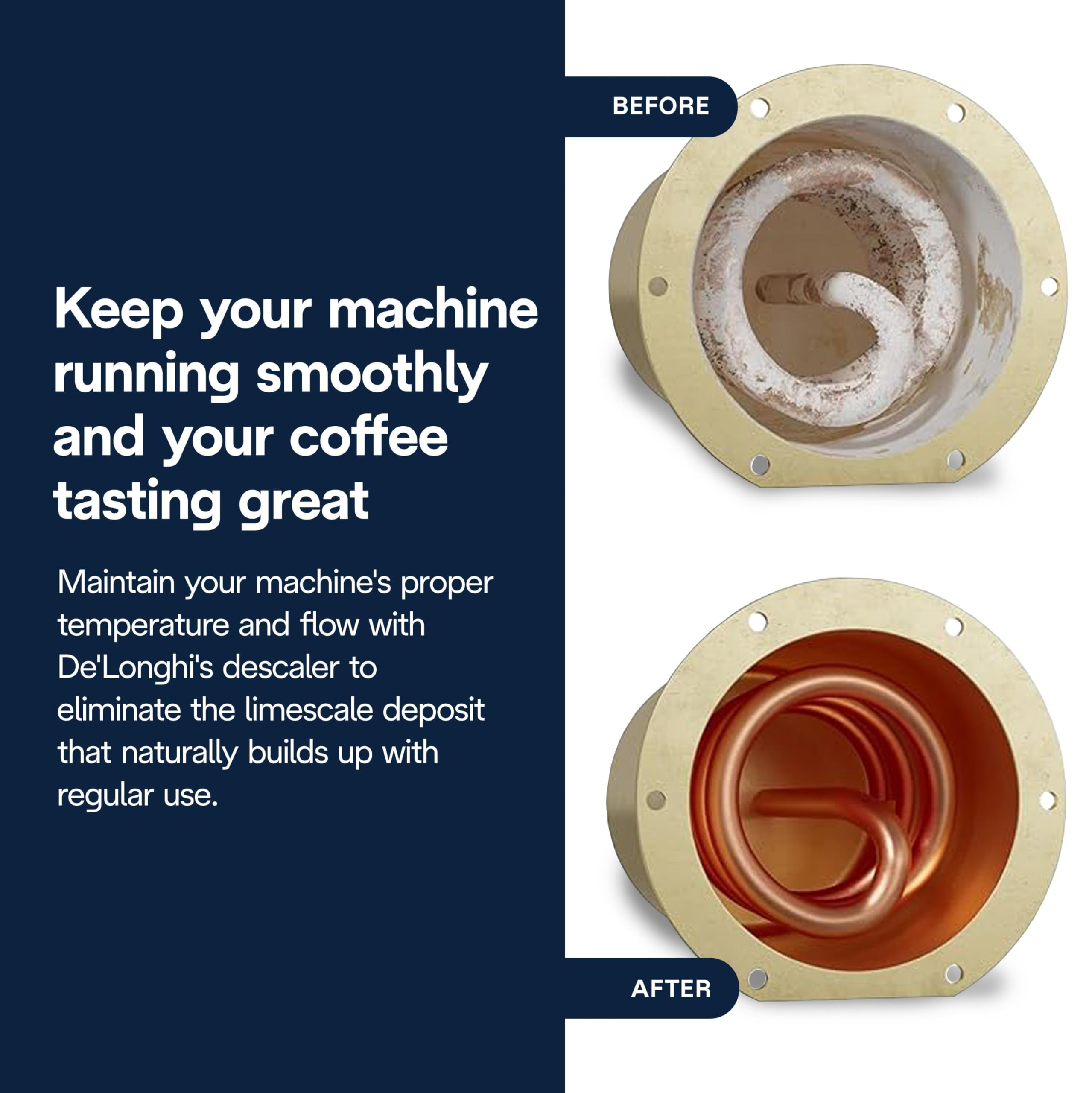 De'Longhi EcoDecalk Descaler DLSC500, 5 Decalcification Doses, Coffee Machine Descaler, Coffee Machine Maintenance Accessory, Plant-Based Ingredients, Bottle with 5 Doses, 500ml
