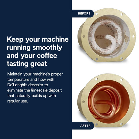De'Longhi EcoDecalk Descaler DLSC500, 5 Decalcification Doses, Coffee Machine Descaler, Coffee Machine Maintenance Accessory, Plant-Based Ingredients, Bottle with 5 Doses, 500ml