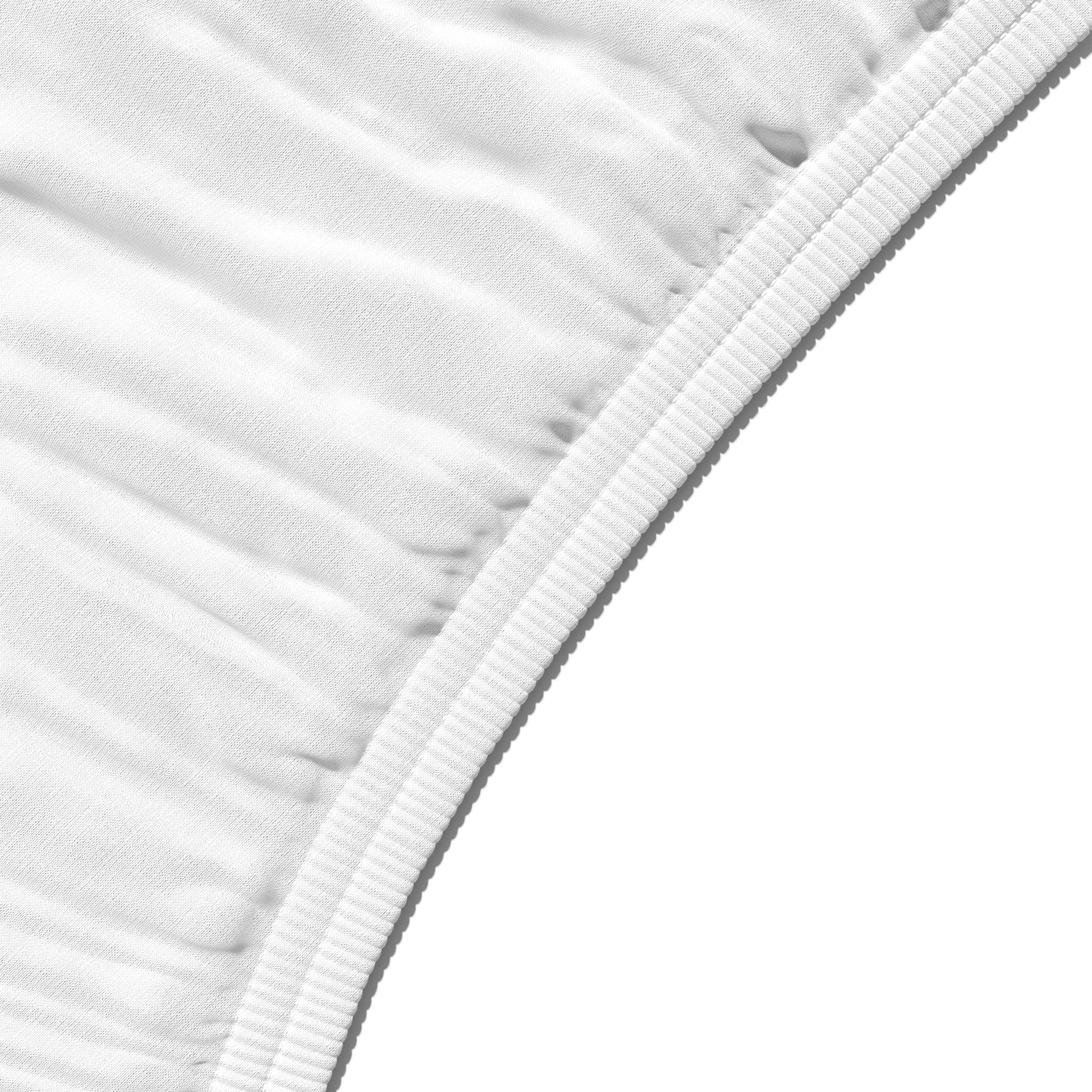 Amazon Basics Soft Microfibre Single Fitted Sheet, Deep Pocket 12 inch (30 cm), White