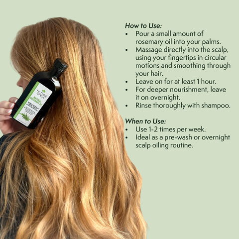 Nature Spell Rosemary Oil For Hair Growth, Pre-Diluted Hair & Scalp Oil Nourishes Dry, Damaged Hair, For Women & Men,150 ml