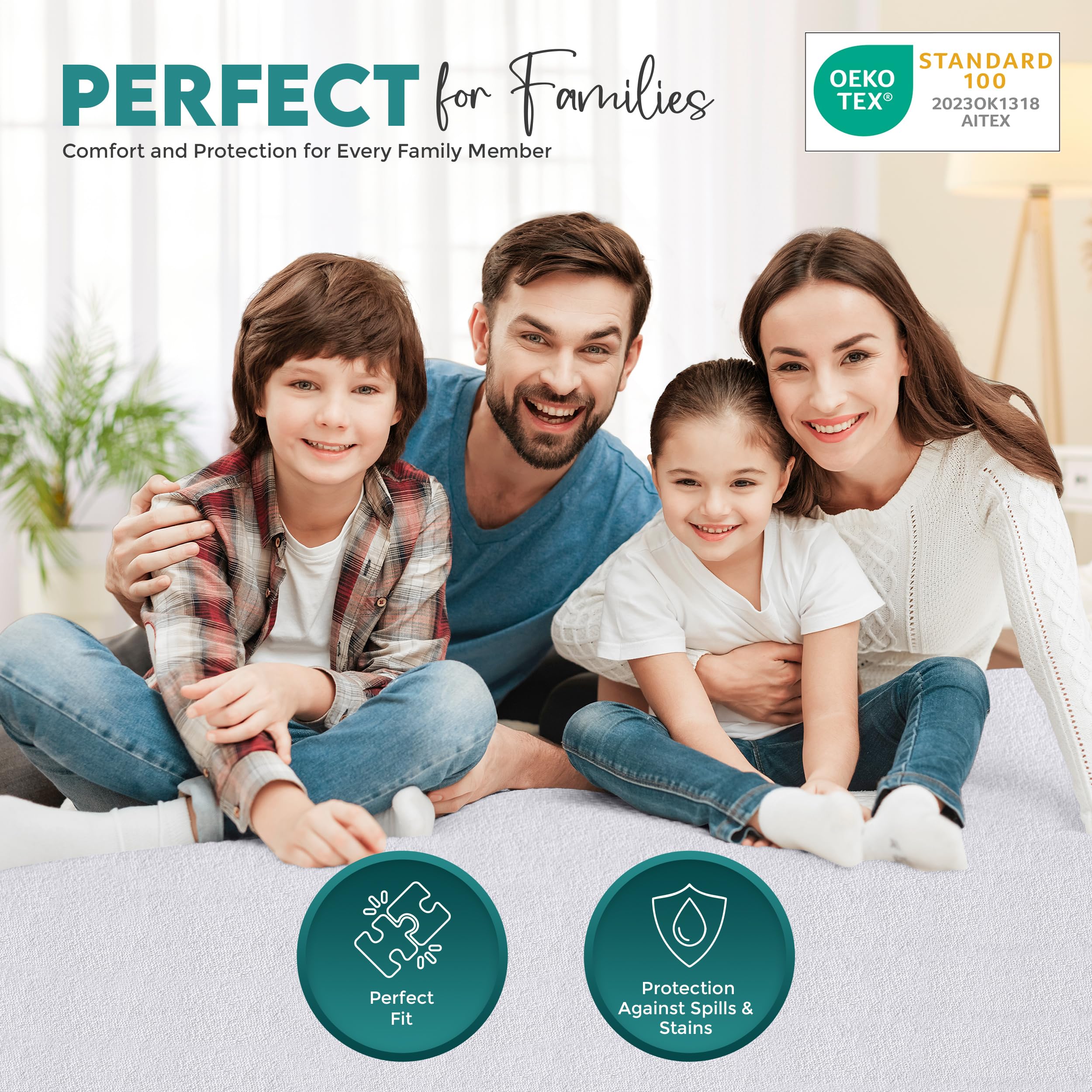 Utopia Bedding Waterproof Mattress Protector Single Bed 90 x 190 cm, Fits Up to 40 cm Deep Mattresses, Premium Terry Single Mattress Protector, All Around Elastic, Single Mattress Cover