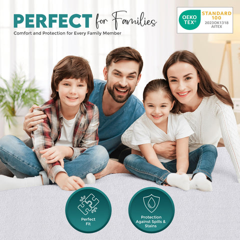 Utopia Bedding Waterproof Mattress Protector Single Bed 90 x 190 cm, Fits Up to 40 cm Deep Mattresses, Premium Terry Single Mattress Protector, All Around Elastic, Single Mattress Cover