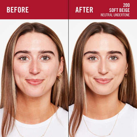 Rimmel Lasting Finish 35Hr Foundation 200 Soft Beige, Full Coverage, Hydrating, SPF20, Hyaluronic Acid, Vitamin E, 2% Niacinamide, All Day Wear, Vegan, Cruelty Free