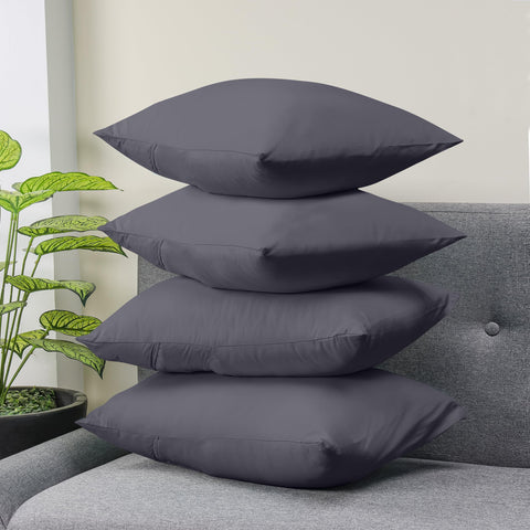 Utopia Bedding - Pillow Cases 4 Pack - Standard Size 50x75 cm - 100% Brushed Microfiber Pillowcases with Envelope Closure - Wrinkle, Fade, Stain Resistant Pillow Cases - Grey