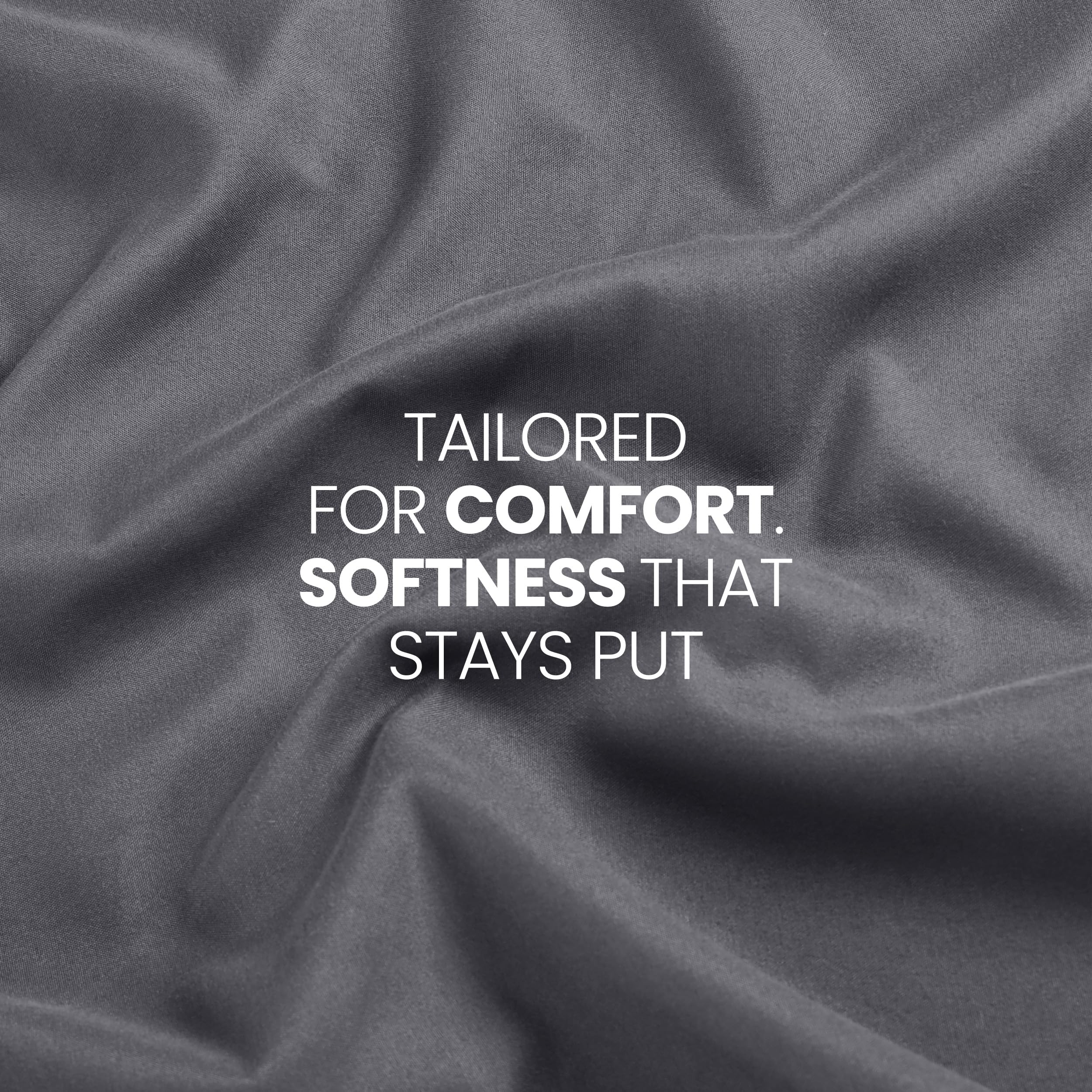 Utopia Bedding Fitted Sheet Double, Grey - Deep Pocket 14 inch (35 cm) - Easy Care - Soft Brushed Microfibre Fabric - Shrinkage and Fade Resistant - Bottom Sheet