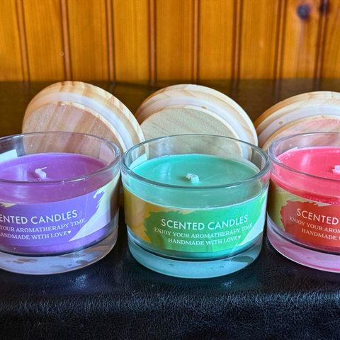 Mini Scented Soy Candle Set – Lavender, Rose & Vanilla (3-Pack) | Eco-Friendly | Clean Burn