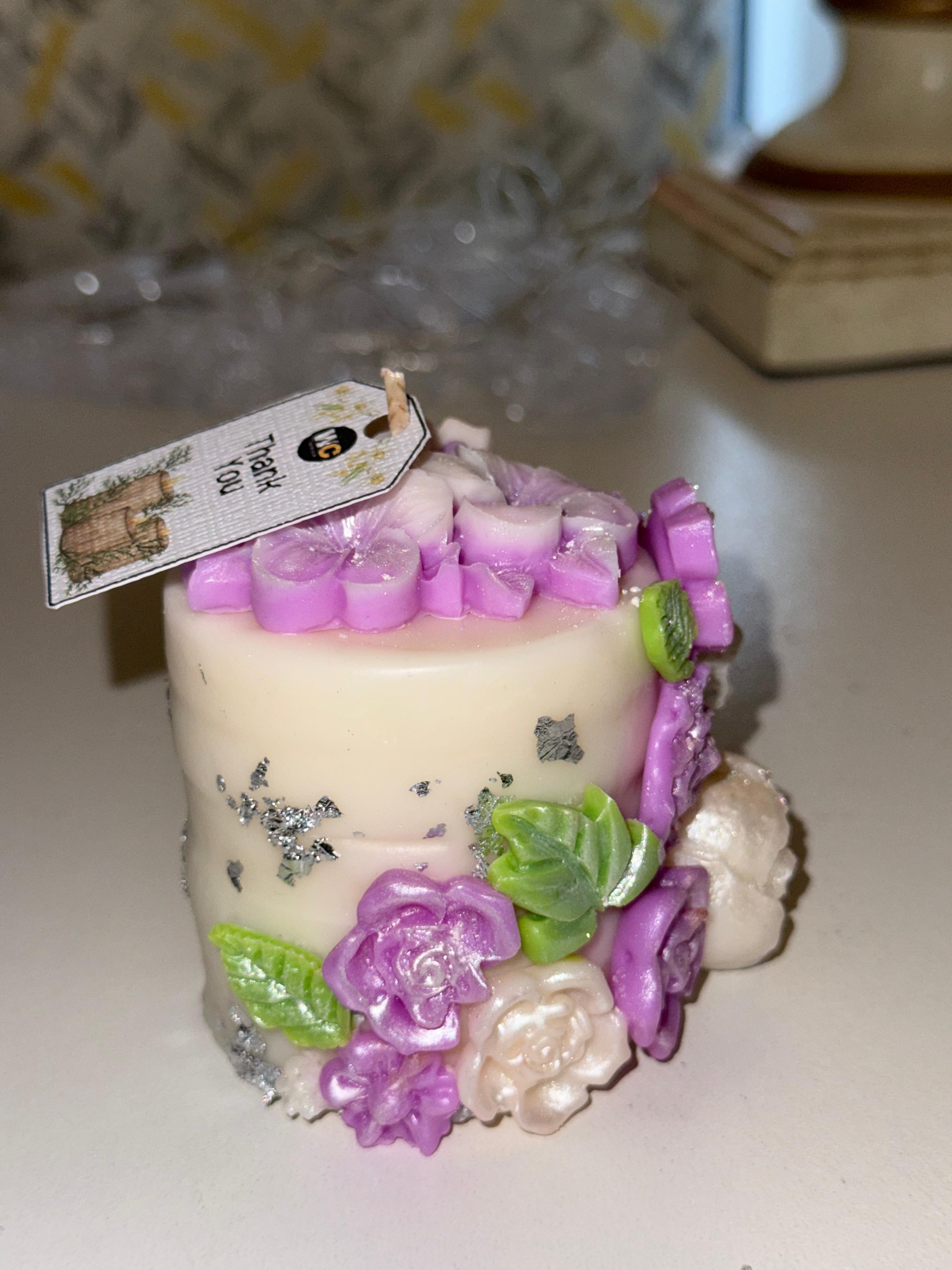 Floral Jasmine Soy Scented Candle – Wedding, Parties, Birthdays – Choose Colour