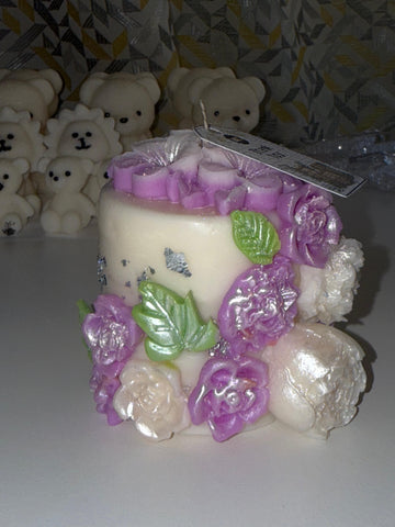 Floral Jasmine Soy Scented Candle – Wedding, Parties, Birthdays – Choose Colour