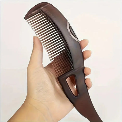 Dandruff Comb for Men and Women – Removes Dandruff, Dirt, and Oil | Scalp Massage Comb with Hollow Design for Healthy Hair (Dark Brown)