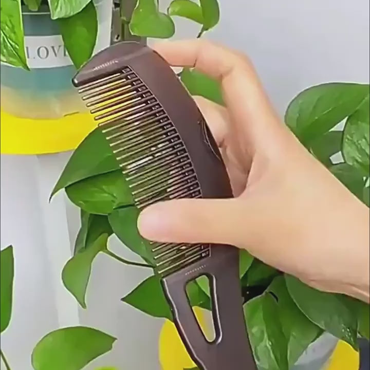 Dandruff Comb for Men and Women – Removes Dandruff, Dirt, and Oil | Scalp Massage Comb with Hollow Design for Healthy Hair (Dark Brown)