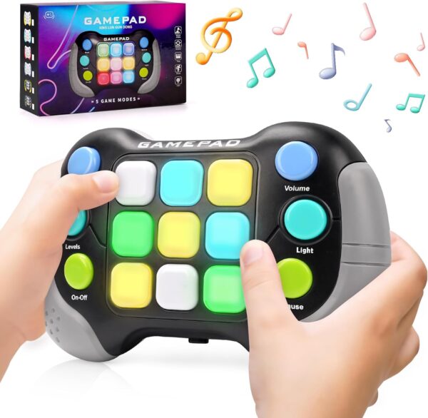 TMGOT Handheld Console Smart Puzzle Game for Kids Light Up Breakthrough & Volume Adjustable - Best Toys Gift