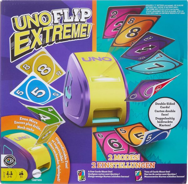 Mattel Games UNO Flip Extreme , Ages +7 , 2-6 players