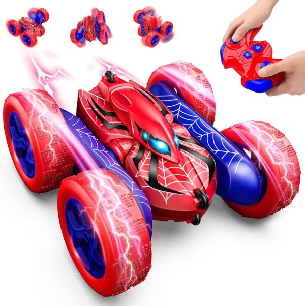 Dreamlandia 360° Flips Remote Control Cars, 15KM/H+ RC Car Outdoor Garden Toys for 3-9 Year Old Boys, 4WD Kids Boys Toys Age 3-10 Birthday Presents Gifts for 3-10 Year Old Boys Girls