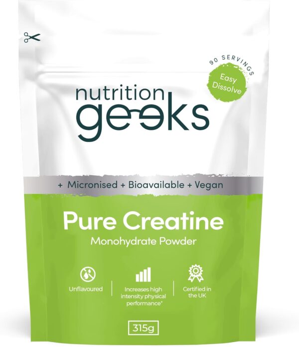 Pure Creatine Monohydrate Powder 315g (90 Servings)