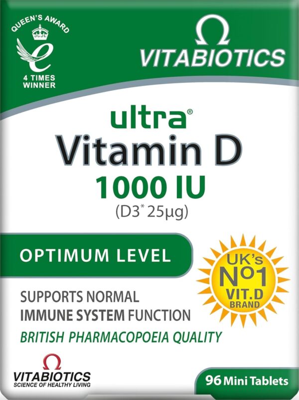 Vitabiotics Ultra Vitamin D3 1000IU – 96 Tablets