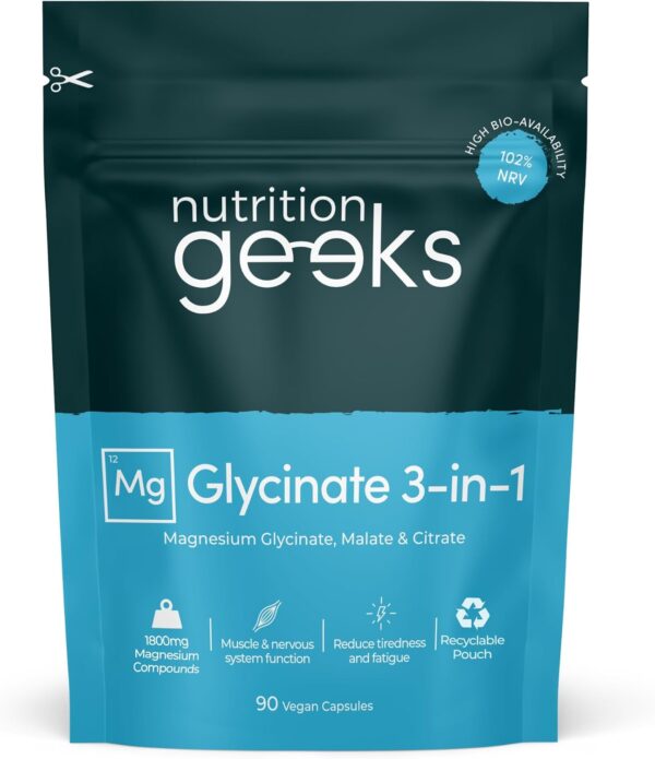 Magnesium Glycinate 3-in-1 Complex 1800mg Supplement